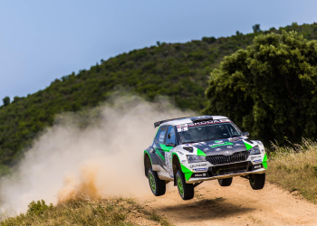 05 MARGAILLAN MATTHIEU, MARGAILLAN MATHILDE, SKODA FABIA RALLY2, action during the Rallye Terre d’Aleria 2023, 3rd round of the Championnat de France des rallyes Terre 2023, from June 2 to 3, 2023 in Aleria, France - Photo Bastien Roux / DPPI